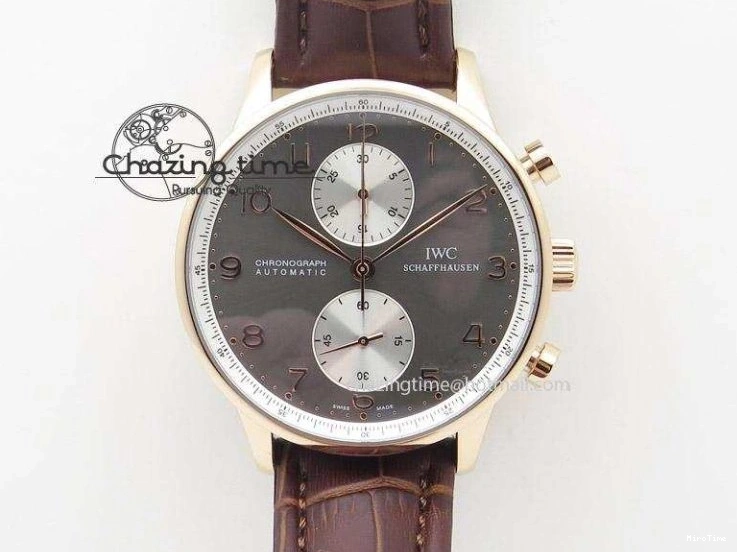 MIROTIME 0424 Effortless Portuguese IW544404 SS White Dial On Black Leather Strap A 7257